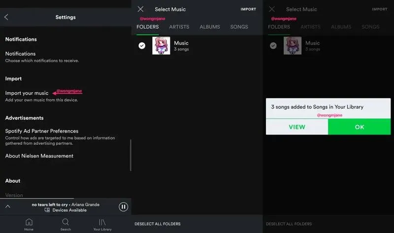 Dodawanie plików lokalnych do Spotify