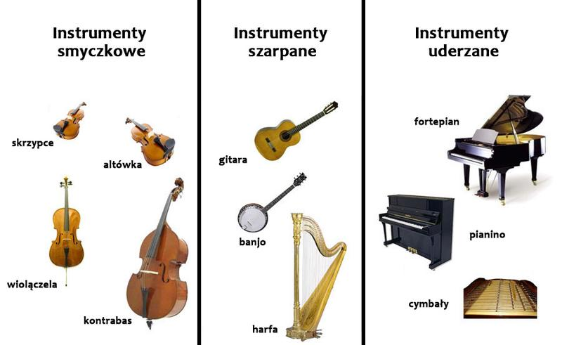 Rodzaje instrumentów muzycznych