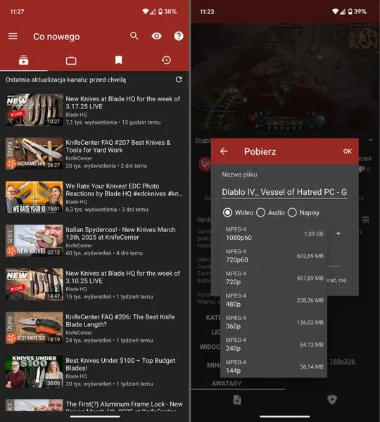 Ściąganie muzyki z YouTube