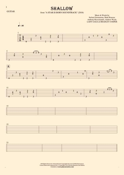 Shallow na gitarze