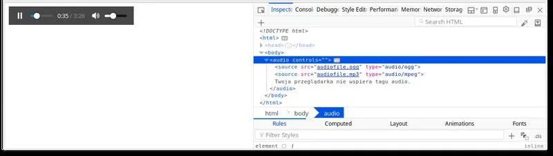 Znacznik audio w HTML5